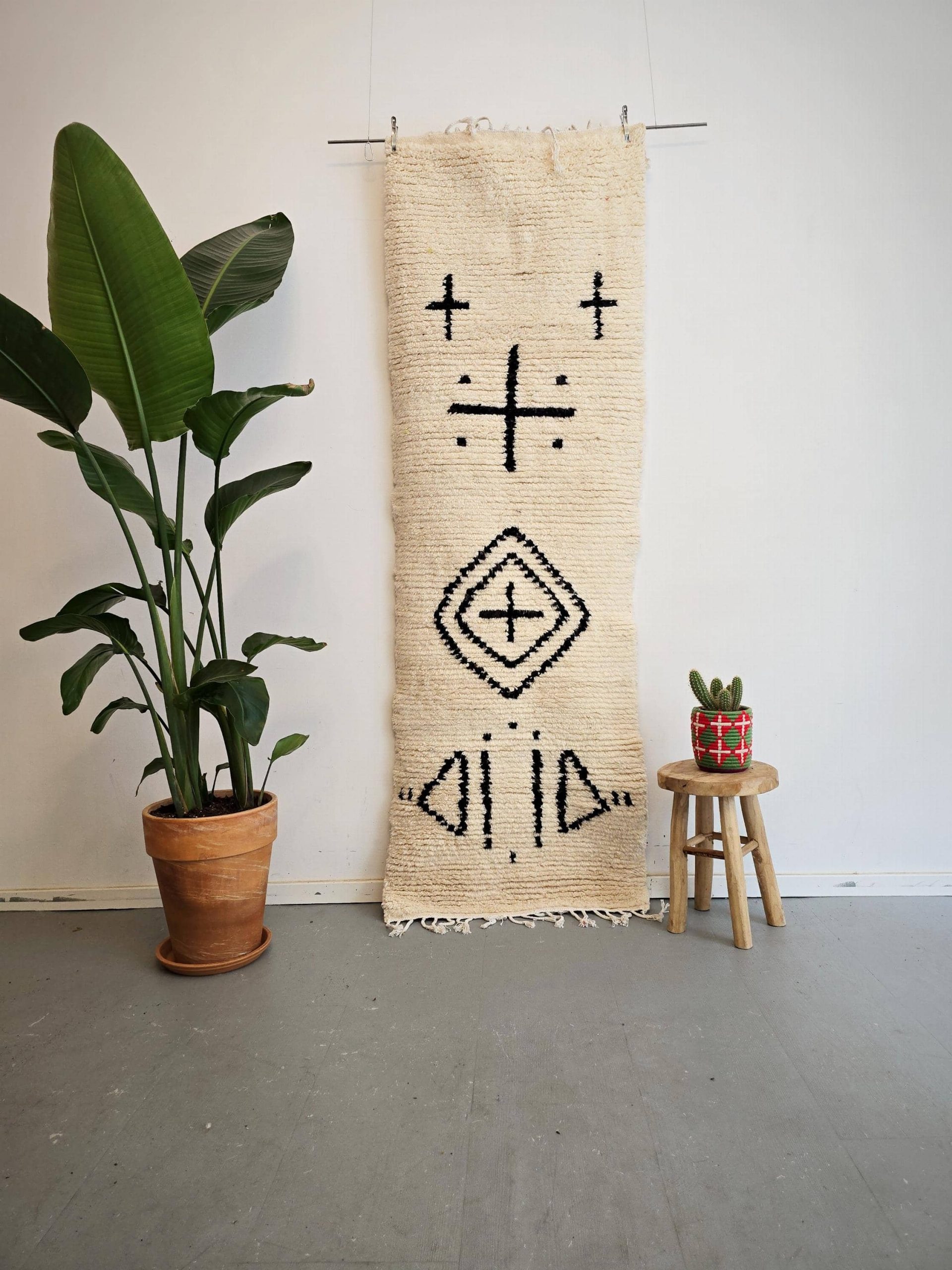 Yogateppich Schurwolle Chams | 186x70 cm | Naturweiß | Atmungsaktiv