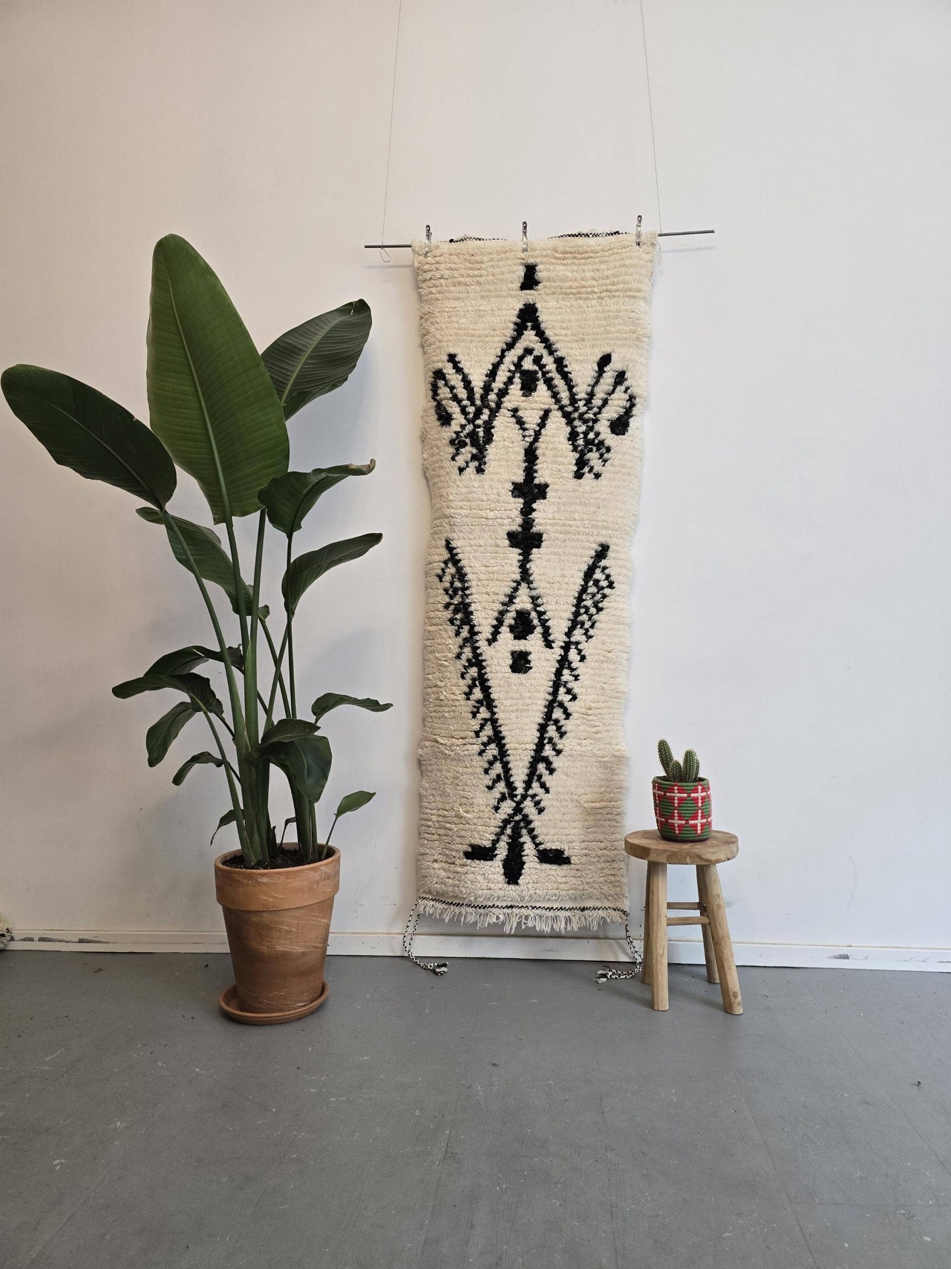 Yin Yoga Teppich Borouj I Schurwolle I Amazigh Unikat I 186x70cm